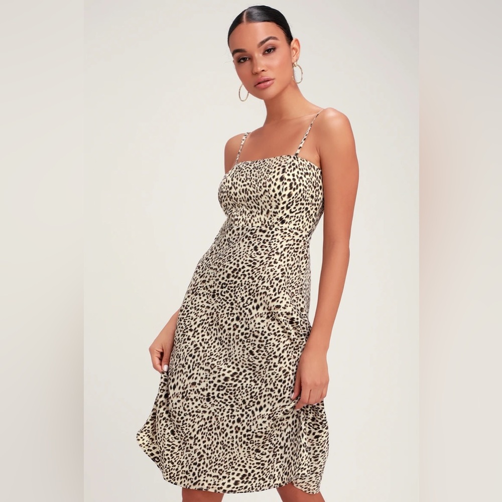 Lulus Leopard Print Midi Dress